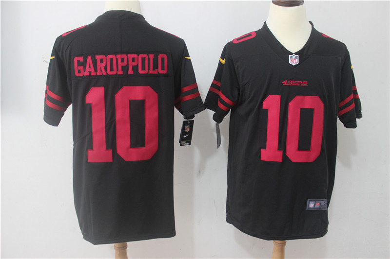 Men San Francisco 49ers #10 Garoppolo Black Nike Vapor Untouchable Limited NFL Jerseys->houston texans->NFL Jersey